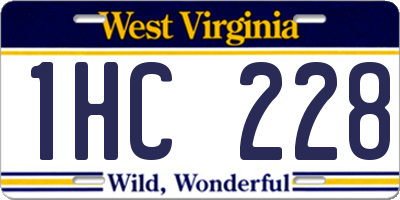 WV license plate 1HC228