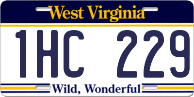 WV license plate 1HC229