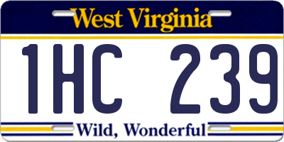 WV license plate 1HC239