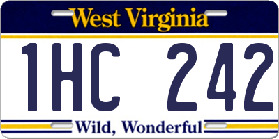 WV license plate 1HC242