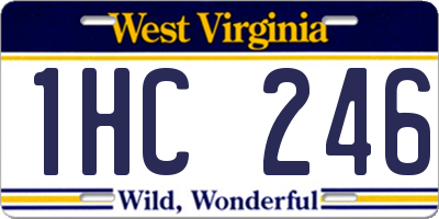 WV license plate 1HC246