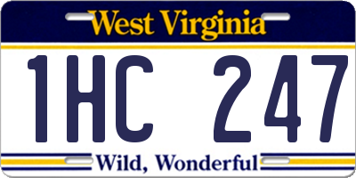 WV license plate 1HC247