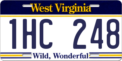WV license plate 1HC248
