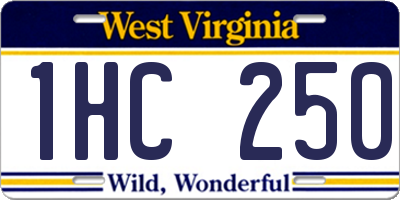 WV license plate 1HC250