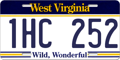 WV license plate 1HC252