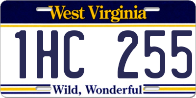 WV license plate 1HC255