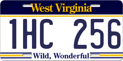 WV license plate 1HC256