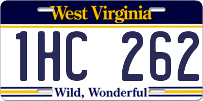 WV license plate 1HC262