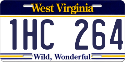 WV license plate 1HC264