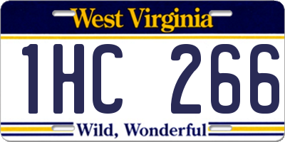 WV license plate 1HC266