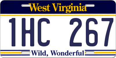 WV license plate 1HC267