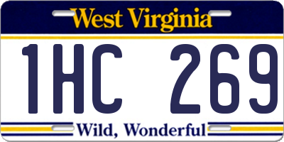 WV license plate 1HC269