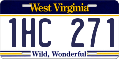 WV license plate 1HC271