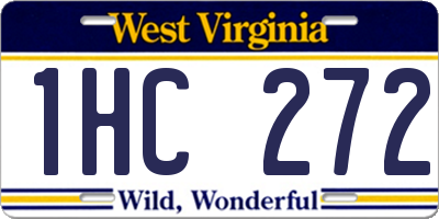 WV license plate 1HC272