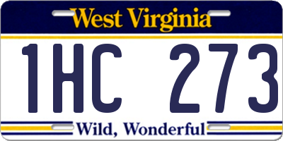 WV license plate 1HC273