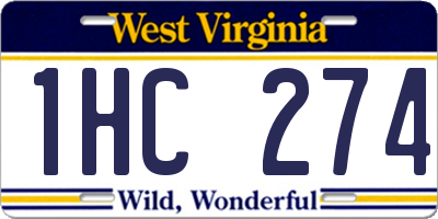 WV license plate 1HC274