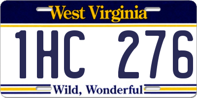 WV license plate 1HC276