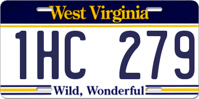WV license plate 1HC279