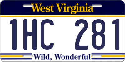 WV license plate 1HC281