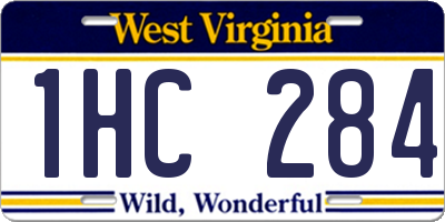 WV license plate 1HC284