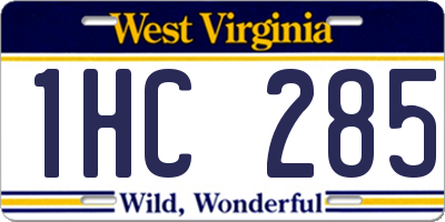 WV license plate 1HC285