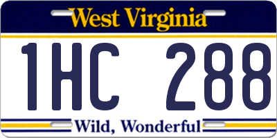 WV license plate 1HC288