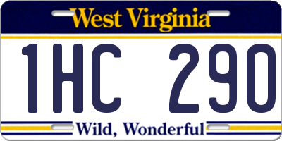WV license plate 1HC290