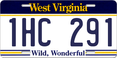 WV license plate 1HC291