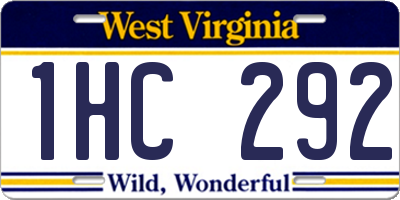 WV license plate 1HC292