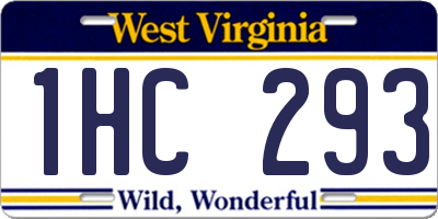 WV license plate 1HC293