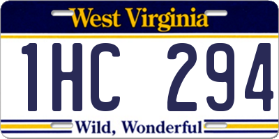WV license plate 1HC294
