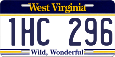 WV license plate 1HC296