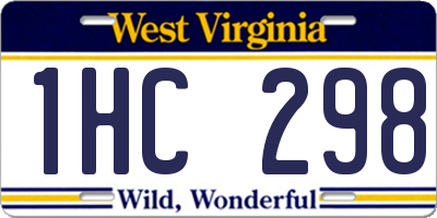 WV license plate 1HC298