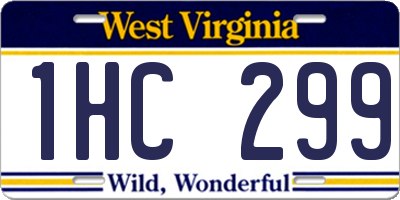 WV license plate 1HC299
