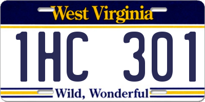 WV license plate 1HC301