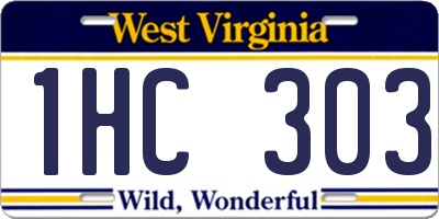 WV license plate 1HC303