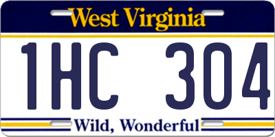 WV license plate 1HC304
