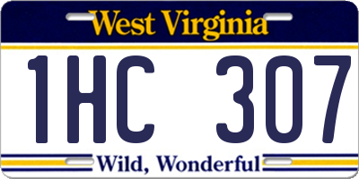 WV license plate 1HC307