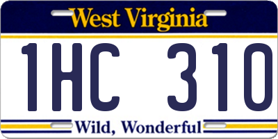 WV license plate 1HC310
