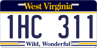 WV license plate 1HC311