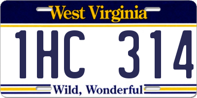 WV license plate 1HC314