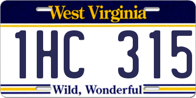 WV license plate 1HC315