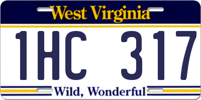 WV license plate 1HC317