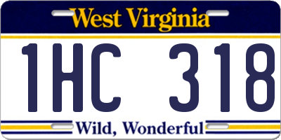 WV license plate 1HC318