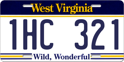 WV license plate 1HC321