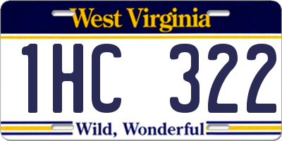 WV license plate 1HC322