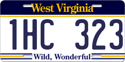 WV license plate 1HC323