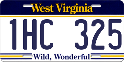 WV license plate 1HC325