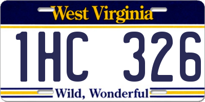 WV license plate 1HC326