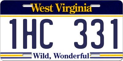 WV license plate 1HC331